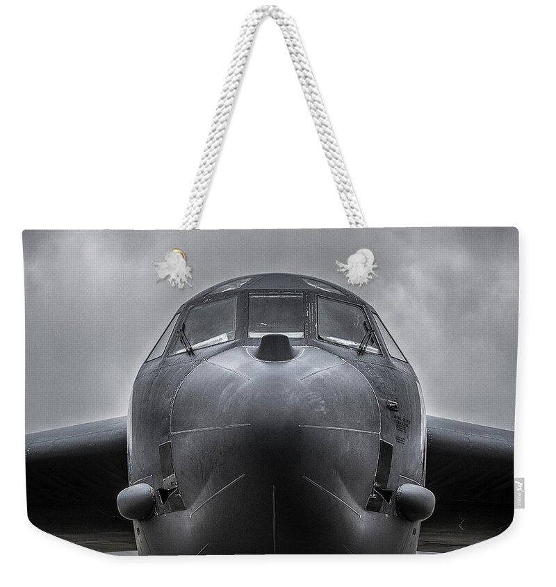 Boeing Weekender Tote Bag featuring the digital art Boeing B-52 by Douglas Pittman