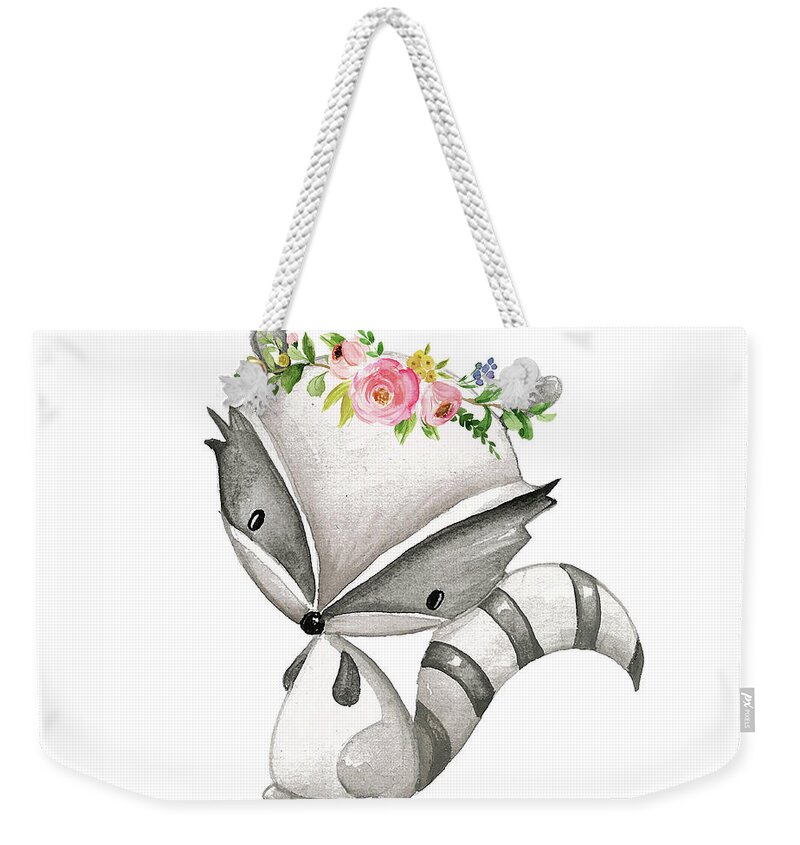 Boho Raccoon - Custom Order Weekender Tote Bag for Sale by Pink Forest Cafe