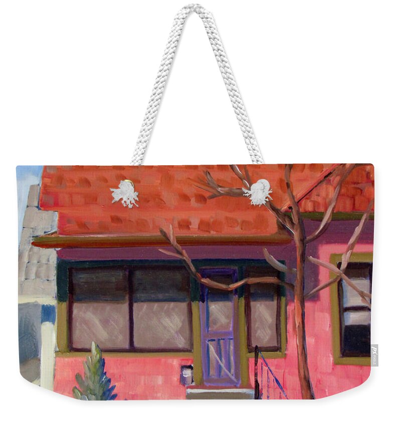 Boise Weekender Tote Bag featuring the painting Boise Ridenbaugh st 02 by Kevin Hughes