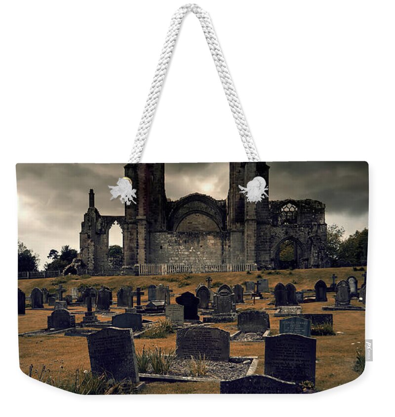 Building Weekender Tote Bag featuring the photograph Bolton Abbey in the stormy weather by Jaroslaw Blaminsky