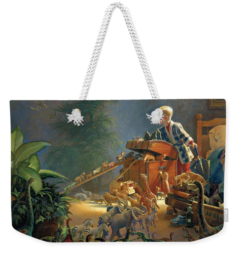 Noah's Ark Weekender Tote Bag featuring the painting Bon Voyage by Greg Olsen
