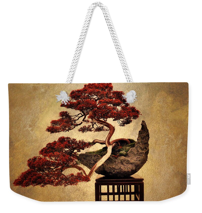 Asian Weekender Tote Bag featuring the photograph Bonsai by Jessica Jenney