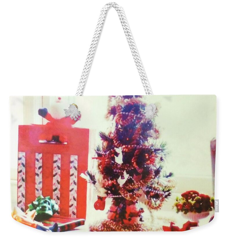 Christmas Weekender Tote Bag featuring the mixed media Book Christmas Joy by Denise F Fulmer