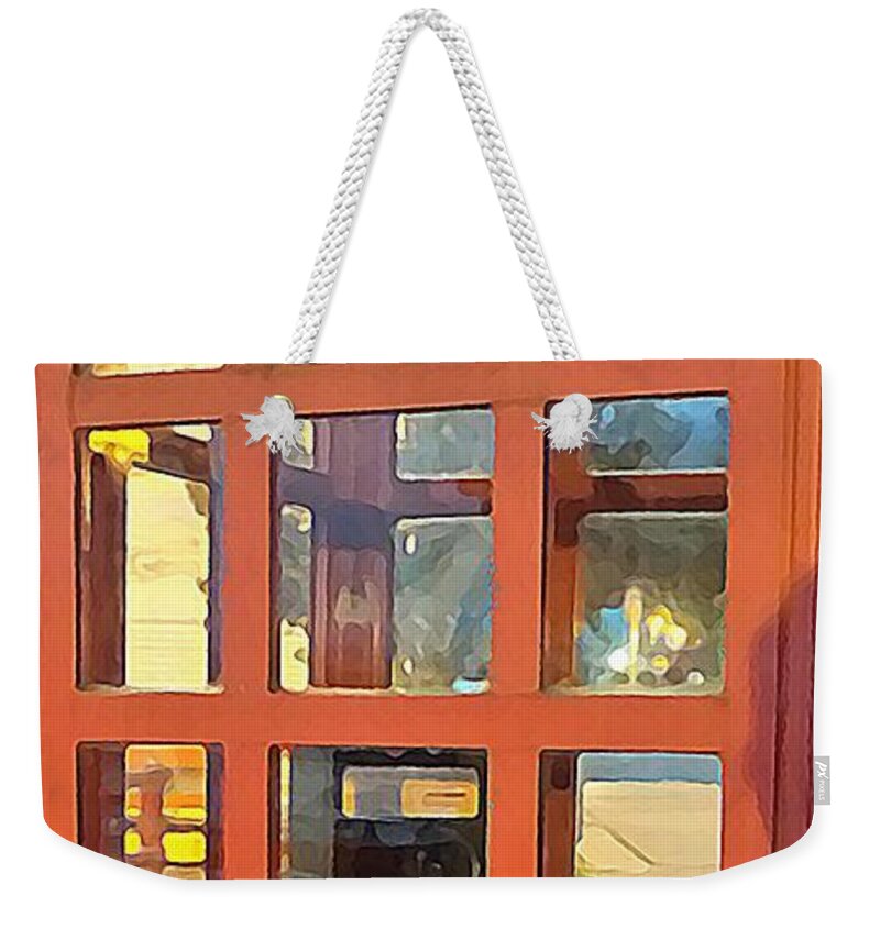Telephone Weekender Tote Bag featuring the photograph Booth by Kathleen Voort