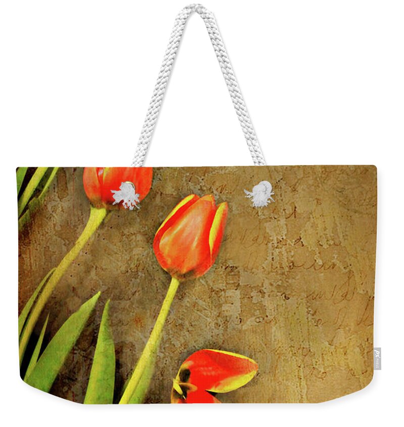 Tulips Weekender Tote Bag featuring the photograph Securing Borders by Diana Angstadt