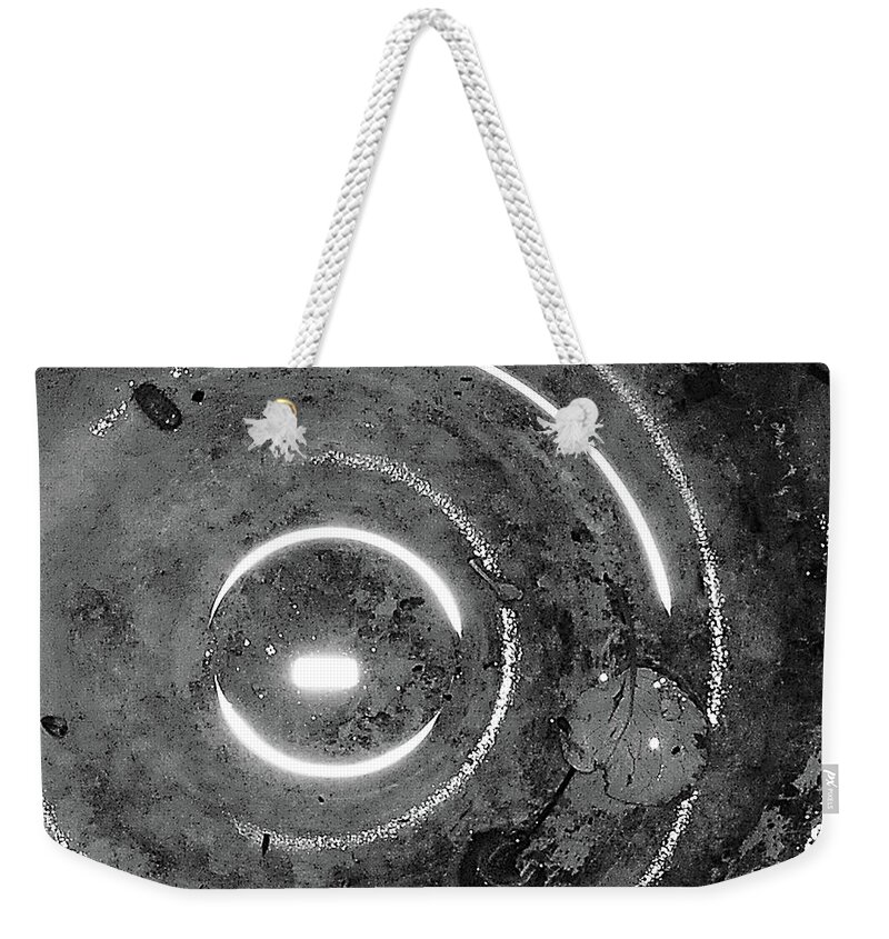 Circle Weekender Tote Bag featuring the photograph Bottom of the Barrel by Ted Keller