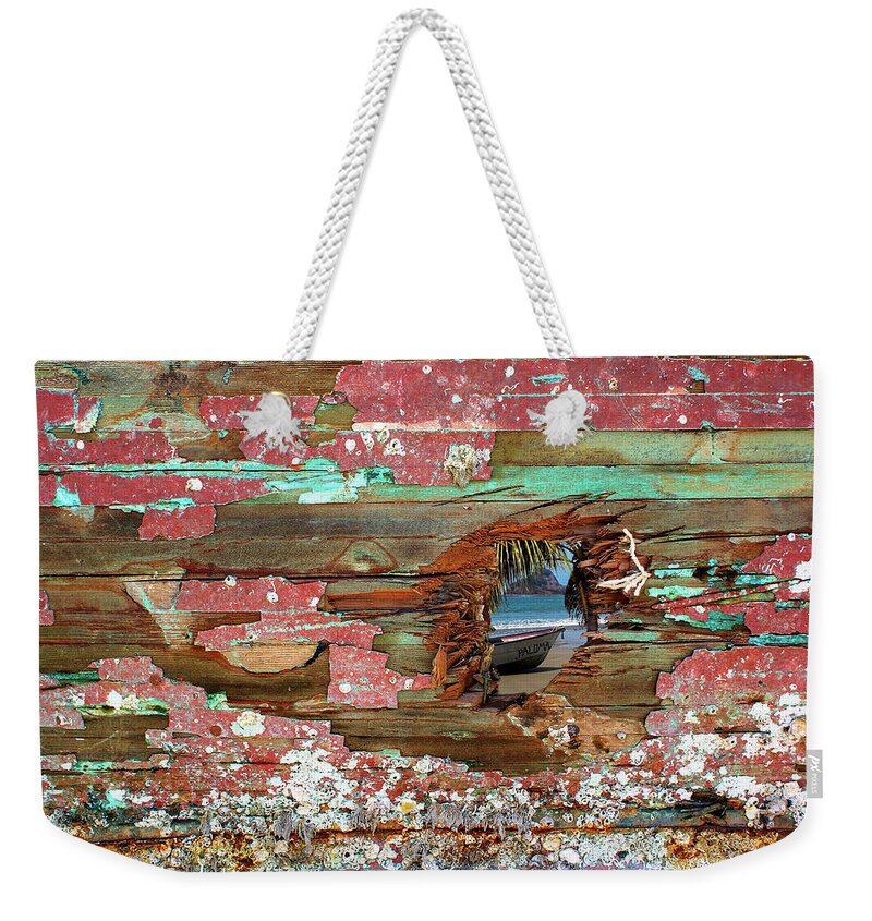 Boat Bottom Weekender Tote Bag featuring the photograph Bottomed Out by Tim Dussault