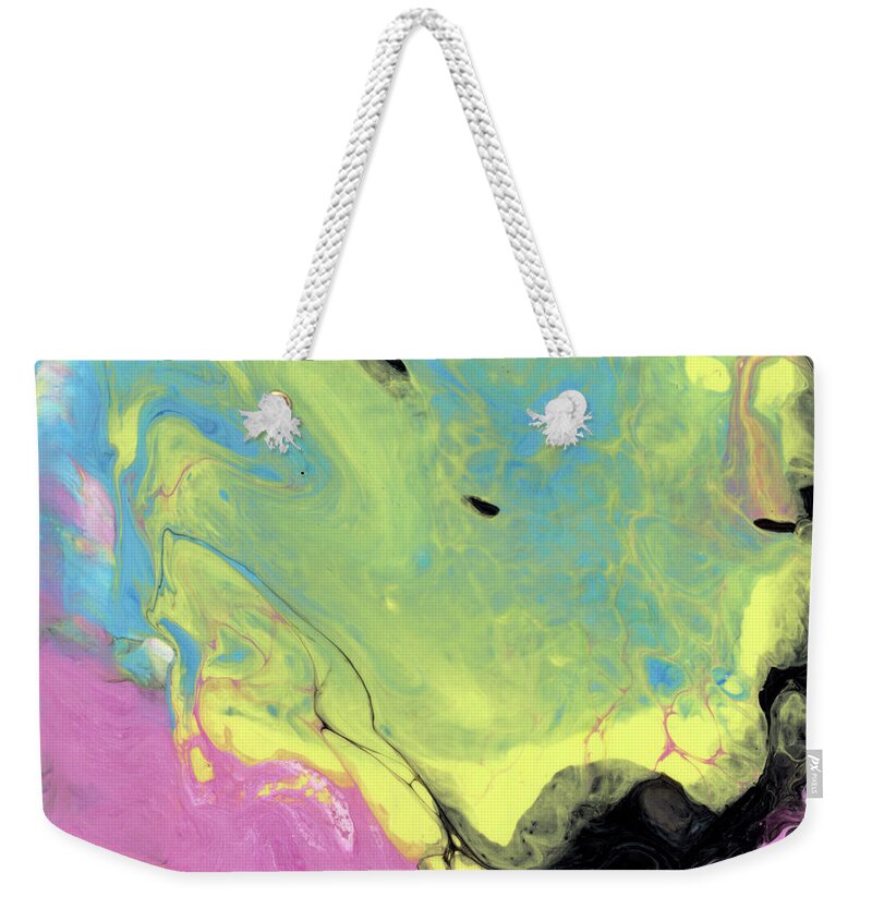 Abstract Weekender Tote Bag featuring the painting Bottoms Up by Darice Machel McGuire