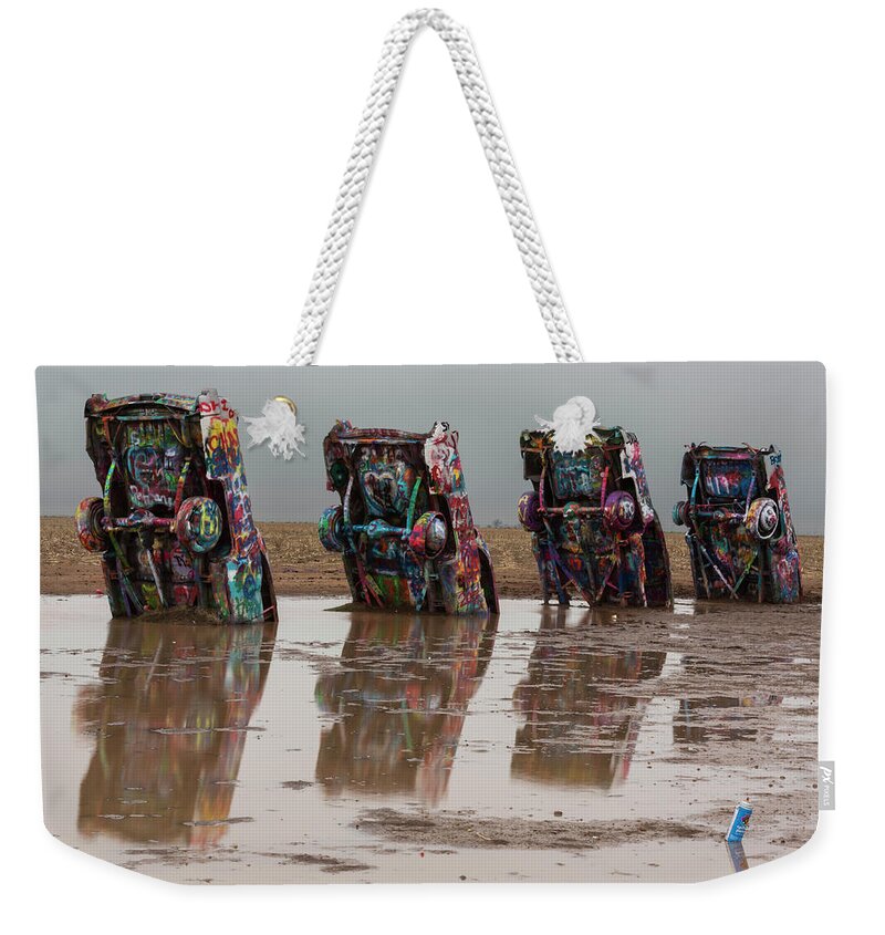 Cadillac Weekender Tote Bag featuring the photograph Bottoms Up by Stephen Stookey