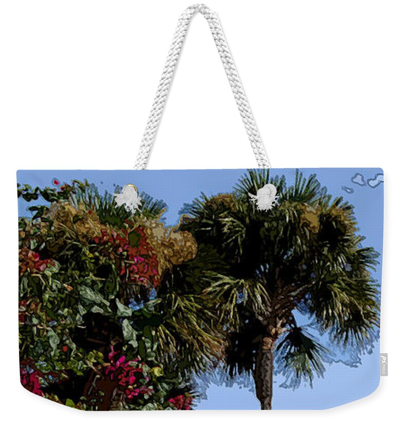 Landscape Weekender Tote Bag featuring the photograph Bougenvilla by James Rentz