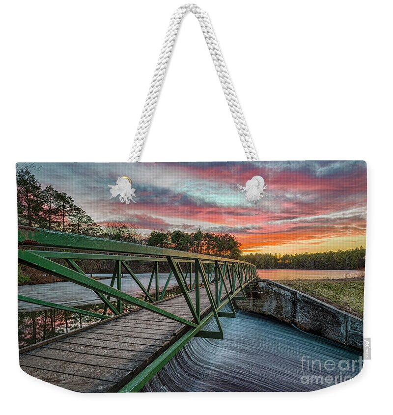 Boughton Weekender Tote Bag featuring the photograph Boughton Bridge to Beauty by Joann Long