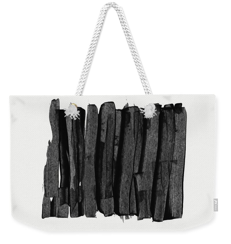 Modern Weekender Tote Bag featuring the painting Boundaries- Art by Linda Woods by Linda Woods