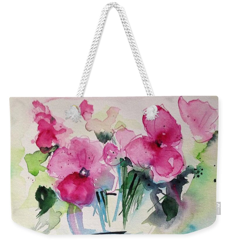 Flowers Weekender Tote Bag featuring the painting Bouquet 5 by Britta Zehm