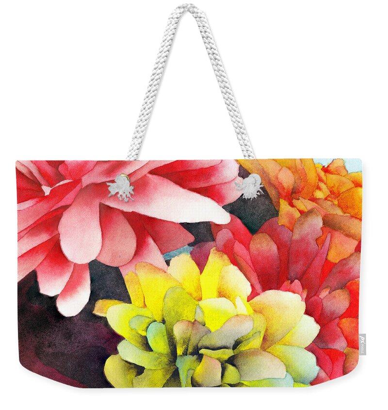Watercolor Weekender Tote Bag featuring the painting Bouquet by Ken Powers