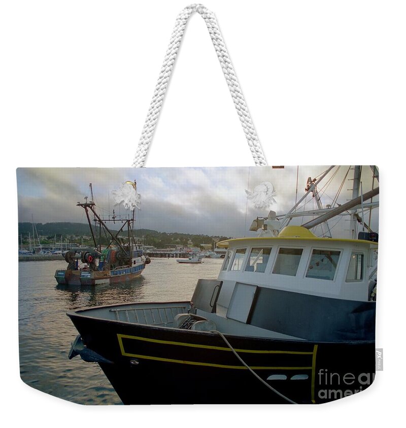 Monterey Weekender Tote Bag featuring the photograph Bow And Stern by James B Toy