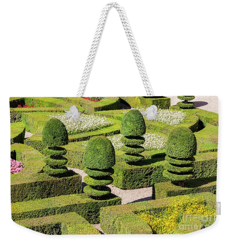 Garden Weekender Tote Bag featuring the photograph Box Hedges Garden by Heiko Koehrer-Wagner