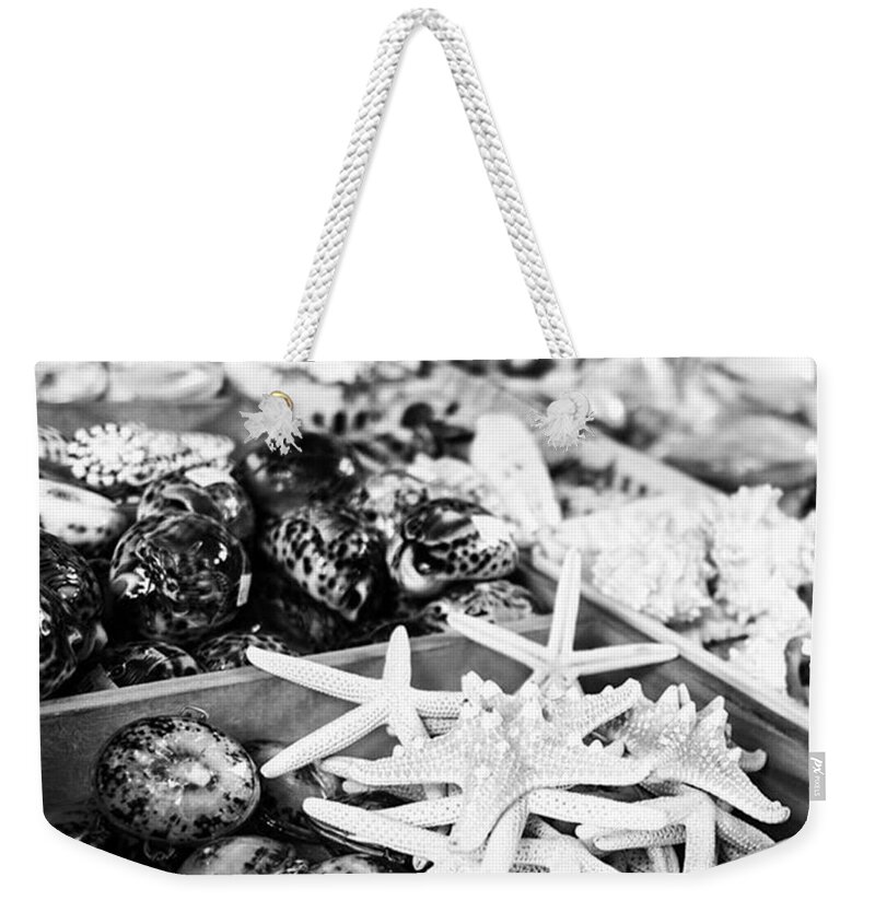 Leicagram Weekender Tote Bag featuring the photograph Boxes And Boxes Of Shells by Aleck Cartwright