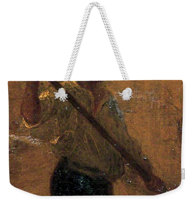 Boy Weekender Tote Bag featuring the painting Boy in a Punt by Henry Scott Tuke