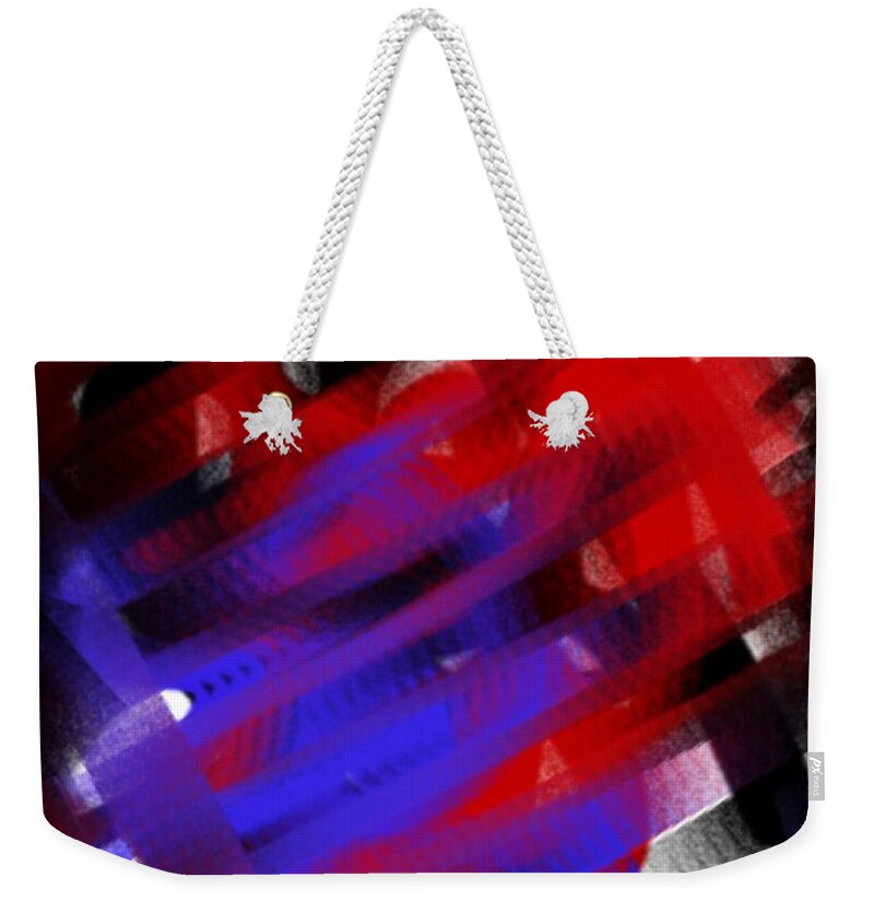 Abstract Weekender Tote Bag featuring the painting Brain Buzz by Frances Ku