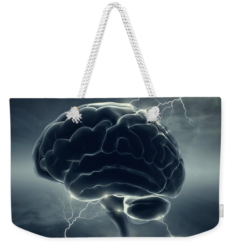 Brain Weekender Tote Bag featuring the photograph Brainstorm by Johan Swanepoel