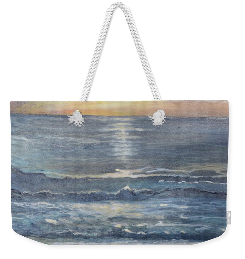 Sunrise Weekender Tote Bag featuring the painting Brand New Day by Toni Willey