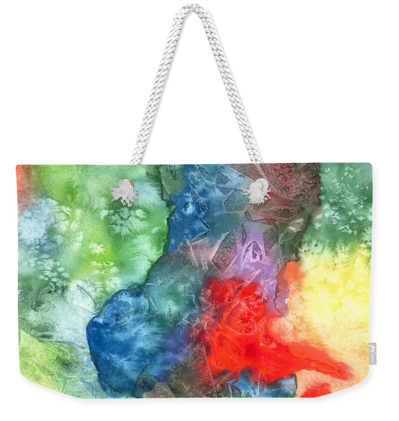 Artoffoxvox Weekender Tote Bag featuring the painting Breach of Containment by Kristen Fox