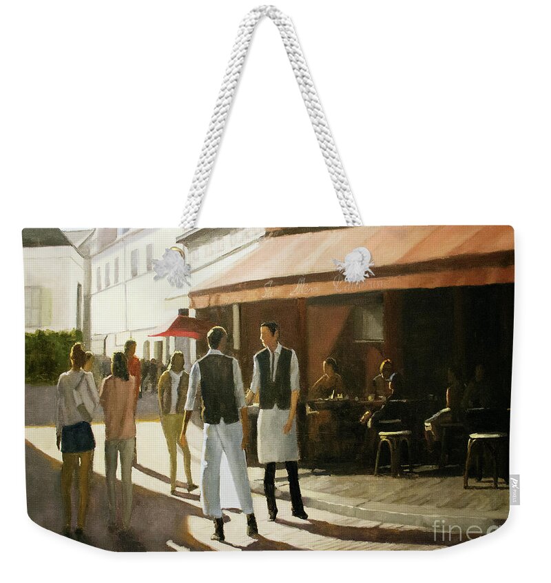 Oil Painting Weekender Tote Bag featuring the painting Break time by Tate Hamilton