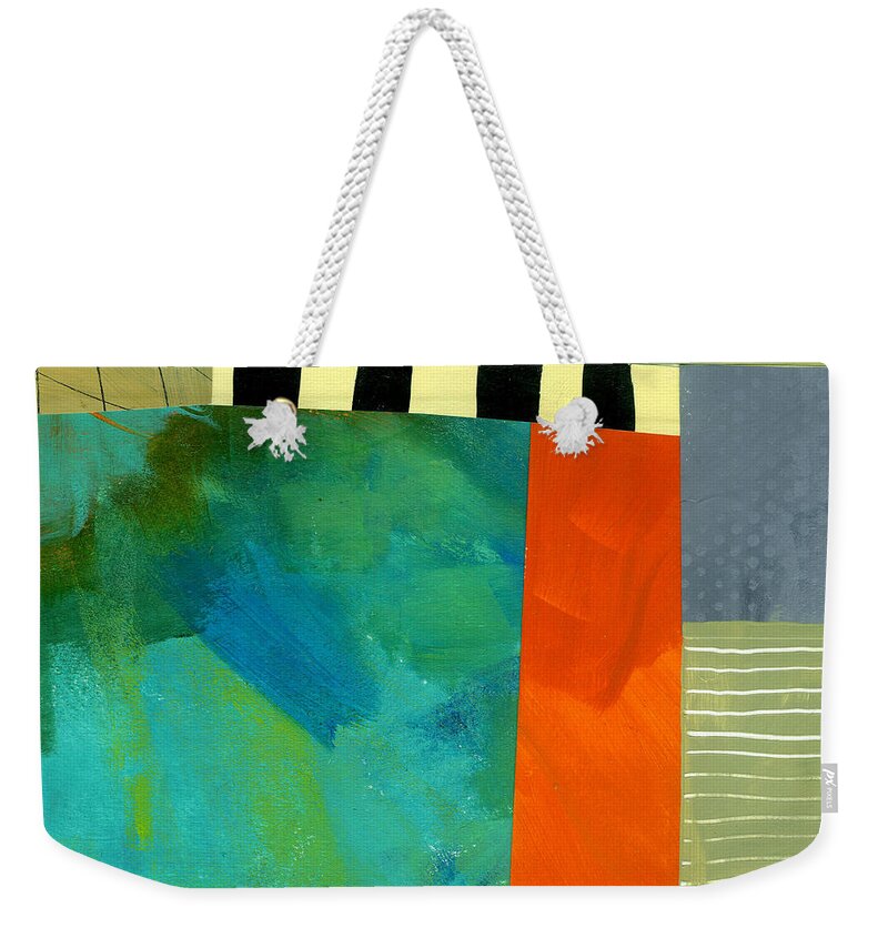  Abstract Art Weekender Tote Bag featuring the painting Breakwater by Jane Davies