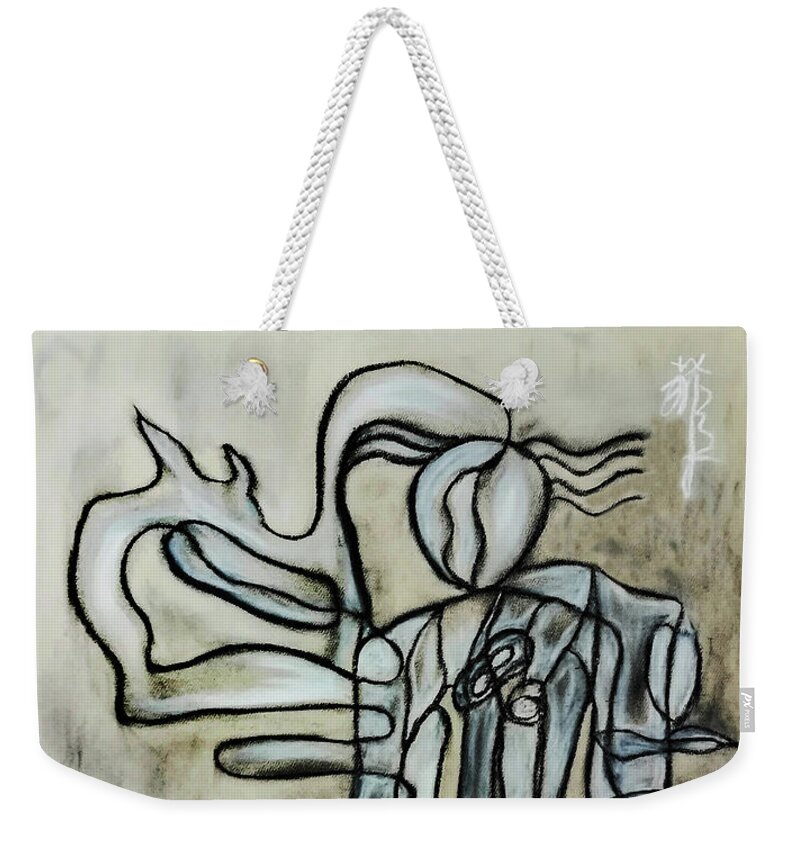 Goolge Images Weekender Tote Bag featuring the pastel Breezy Dance by Fei A