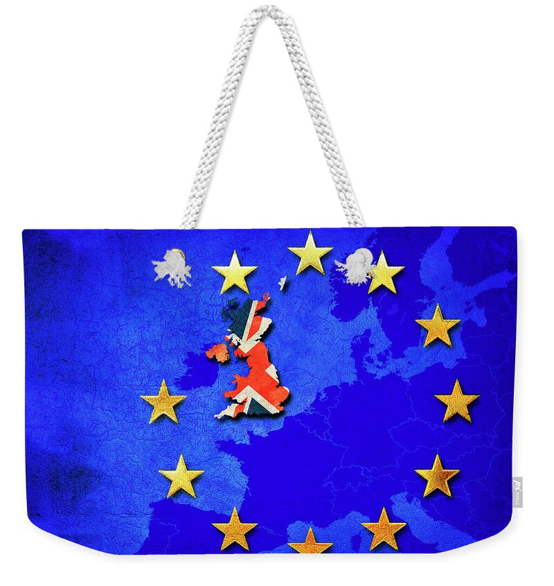 Nag004434b Weekender Tote Bag featuring the digital art Brexit by Edmund Nagele FRPS
