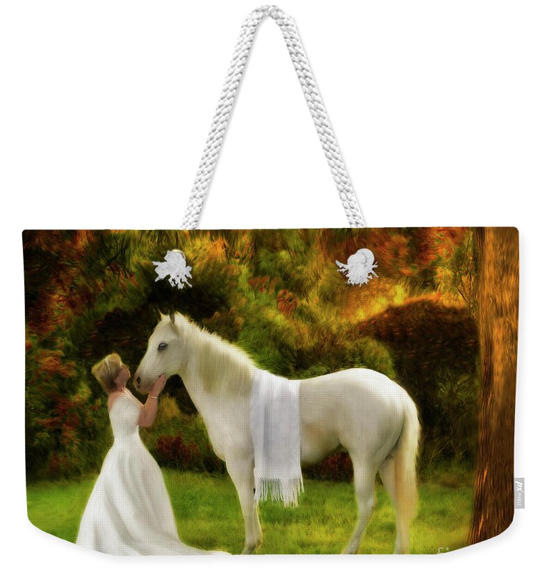 Princess Art Weekender Tote Bag featuring the painting Bridal Revival by Constance Woods