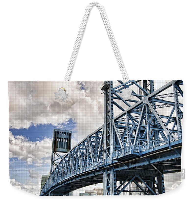 Bridge Weekender Tote Bag featuring the photograph Bridge of Blues II by Anthony Baatz