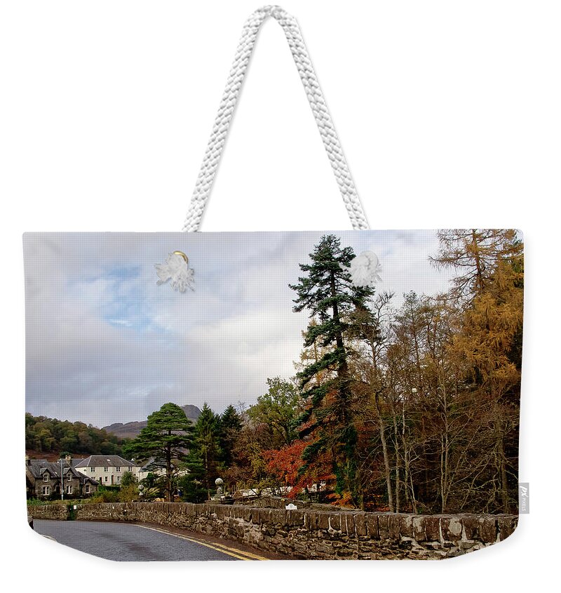 Bridge Weekender Tote Bag featuring the photograph Bridge over Dochart at Killin by Elena Perelman