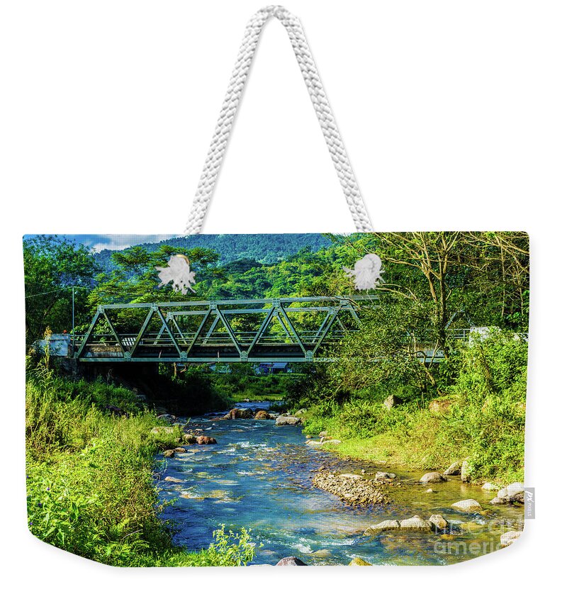 Tropical Weekender Tote Bag featuring the photograph Bridge Over Tropical Dreams by Donald Carr