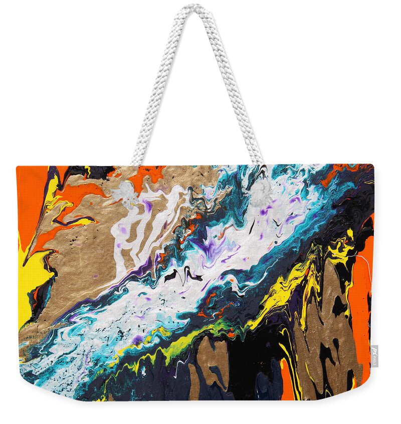 Fusionart Weekender Tote Bag featuring the painting Bridge by Ralph White