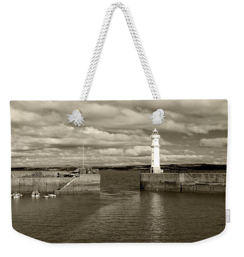 Edinburgh Weekender Tote Bag featuring the photograph Brightly white under the sun. by Elena Perelman