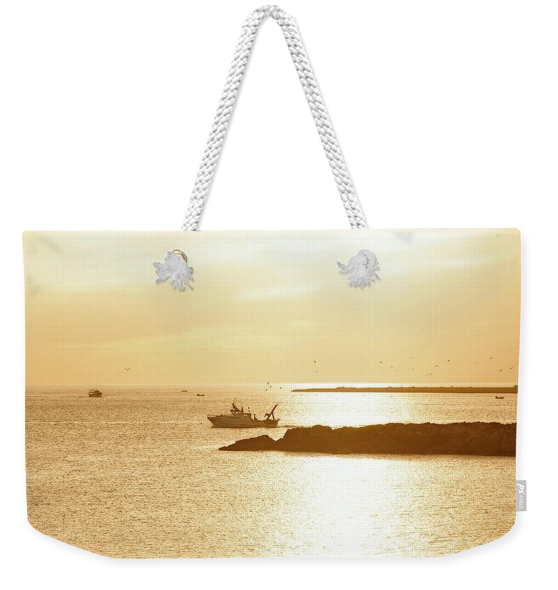 Landscape Weekender Tote Bag featuring the photograph Bringing The Days Catch by Allan Van Gasbeck