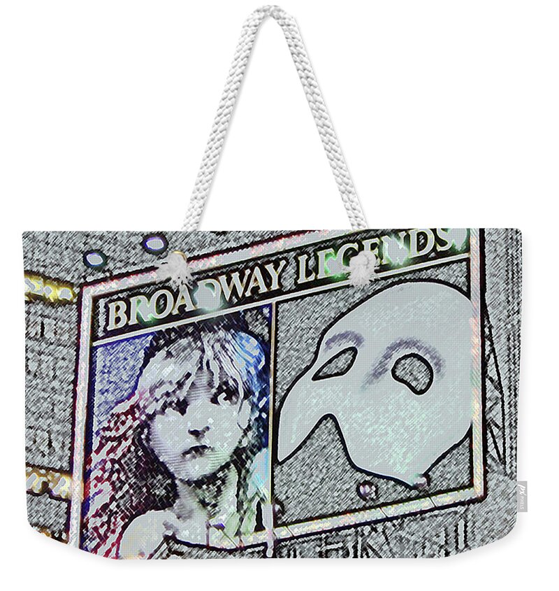 Broadway Weekender Tote Bag featuring the photograph Broadway Legends Billboard 00003 by DiDesigns Graphics