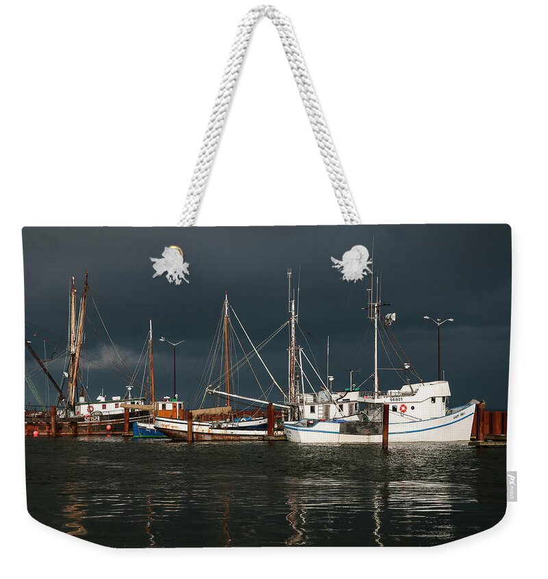 Astoria Weekender Tote Bag featuring the photograph Brooding Clouds by Robert Potts
