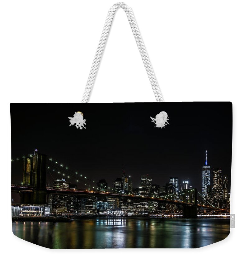 Brooklyn Bridge Weekender Tote Bag featuring the photograph Brooklyn Bridge by Jaime Mercado