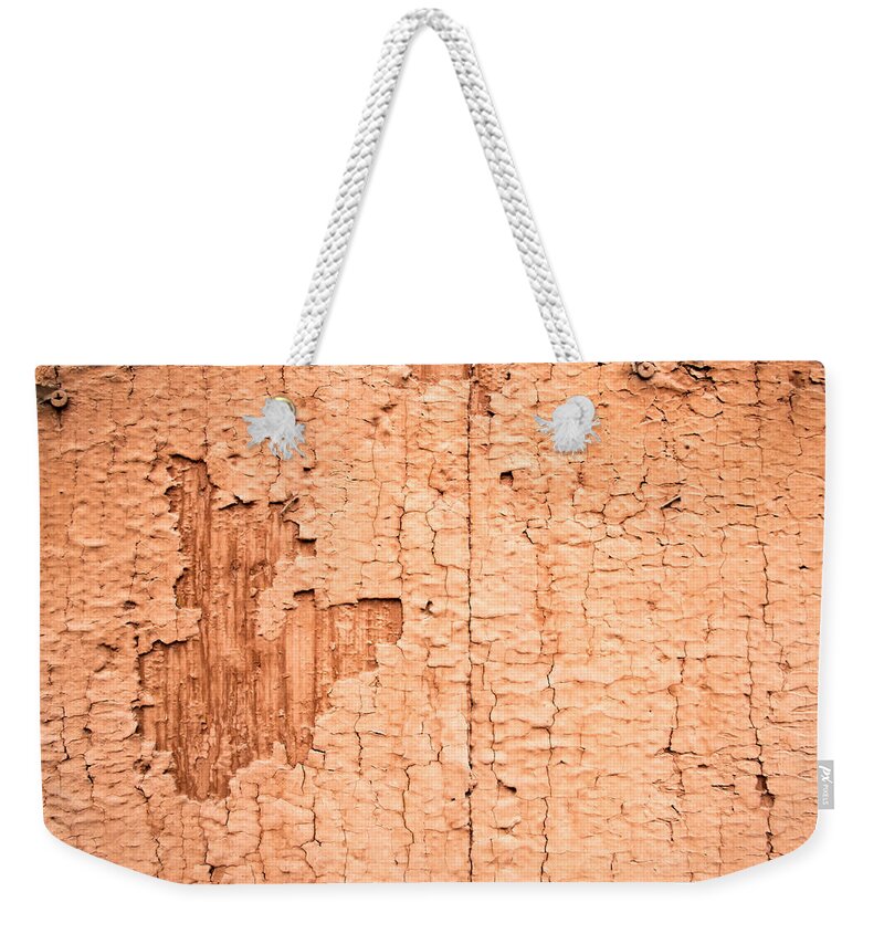 Abstract Weekender Tote Bag featuring the photograph Brown Paint Texture by John Williams
