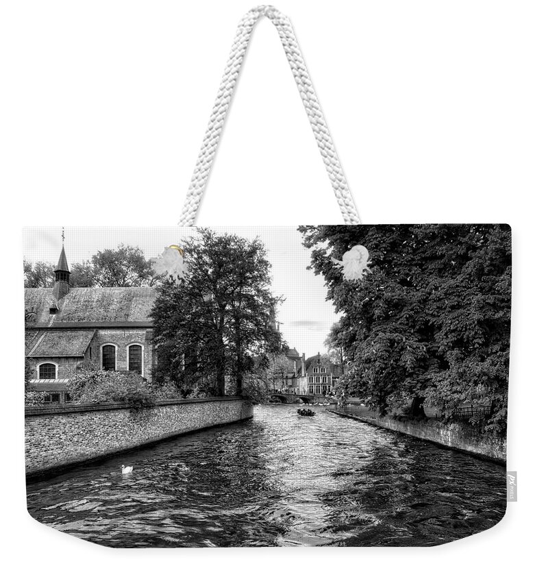  Weekender Tote Bag featuring the photograph Bruges BW2 by Ingrid Dendievel