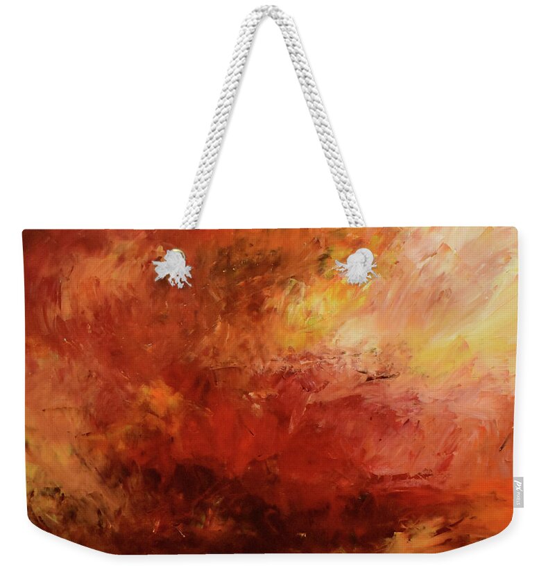 Print Weekender Tote Bag featuring the painting Brumas No.4 by Abisay Puentes
