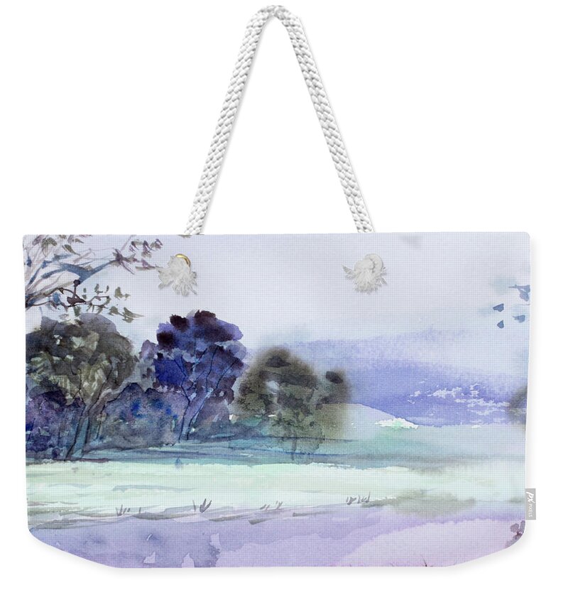  Weekender Tote Bag featuring the painting Bruny Island at dusk by Dorothy Darden