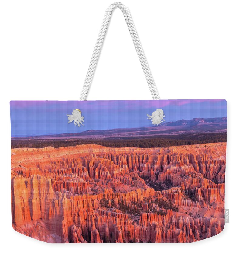 Bryce Canyon National Park Weekender Tote Bag featuring the photograph Bryce at Sunrise by Jonathan Nguyen