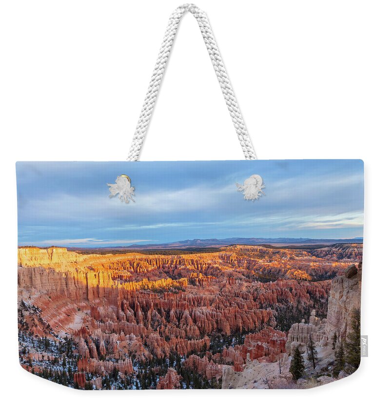 Bryce Canyon National Park Weekender Tote Bag featuring the photograph Bryce Point by Jonathan Nguyen