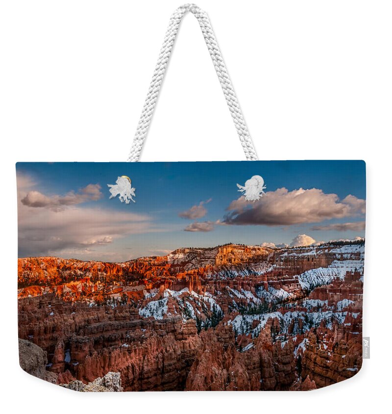 Bryce Canyon Weekender Tote Bag featuring the photograph Bryce Sunset by Dave Koch
