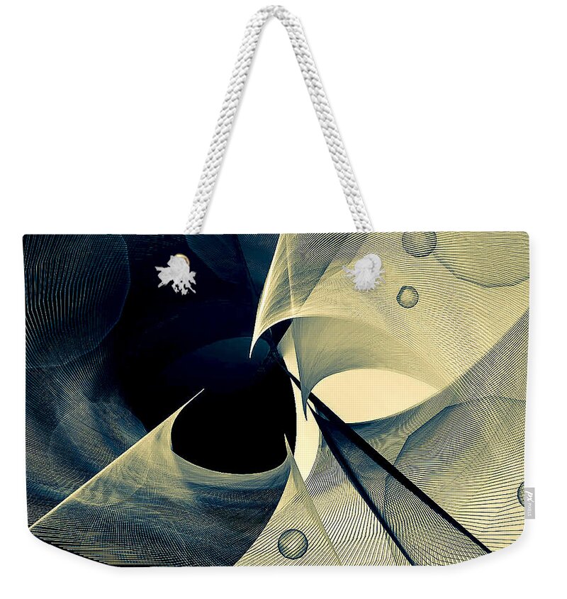 Vector Weekender Tote Bag featuring the digital art Bubble Hurricane by ThomasE Jensen