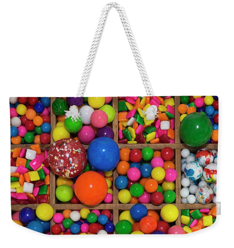 Jigsaw Puzzle Weekender Tote Bag featuring the photograph Bubble Mania by Carole Gordon
