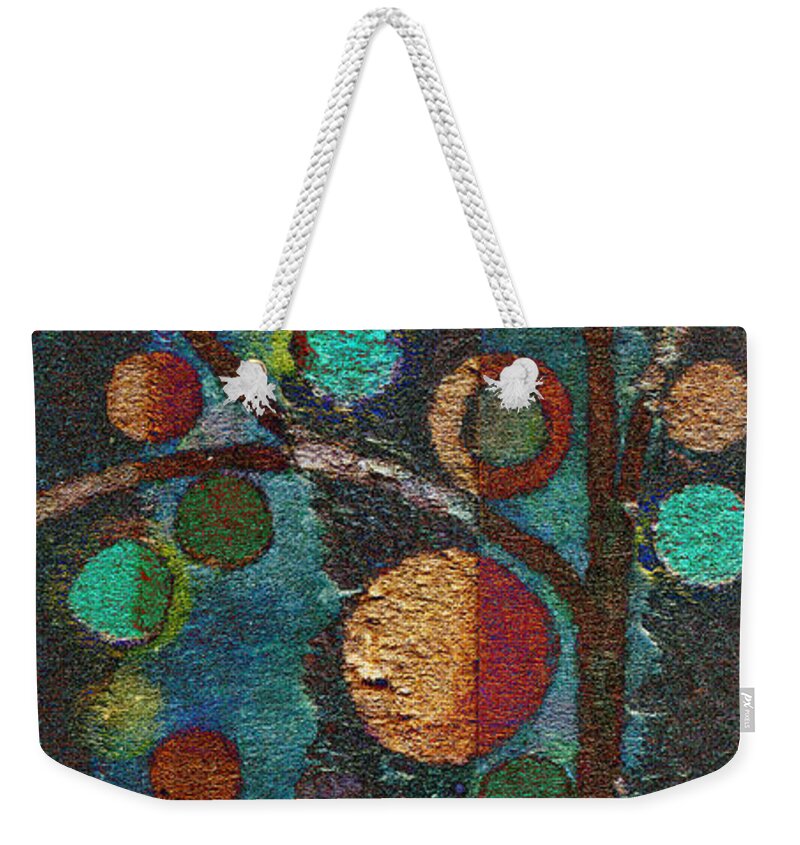 Tree Weekender Tote Bag featuring the painting Bubble Tree - spc02bt05 - Left by Variance Collections